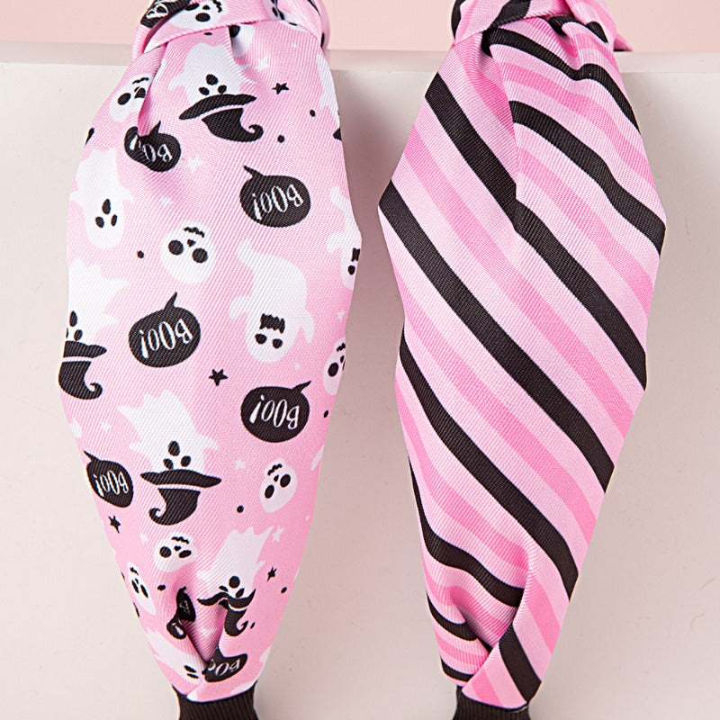 Wholesale Halloween Printed Personalized Pumpkin Ghost Face Fashion Headband